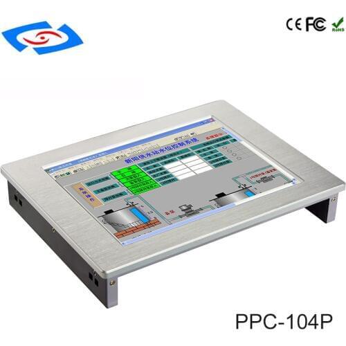 Factory Direct Fanless 10.4" 2xLAN Touch Screen Intel Atom N2800 Dual Core CPU RAM Onboard 2GB Embedded Industrial Panel PC
