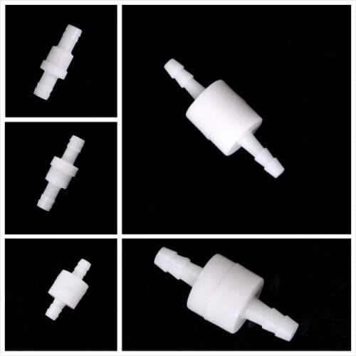 1PCS White 4mm/6mm/8mm/10mm/12mm Plastic One Way Inline Check Valve Fuel Gas Liquid Water