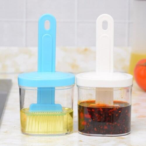 Seasoning Brushes Creative Oil Scrub Heat Resisting Silicone Oil Bottle With Brush Baking Honey Oil Barbecue Tool Gadgets 1pcs