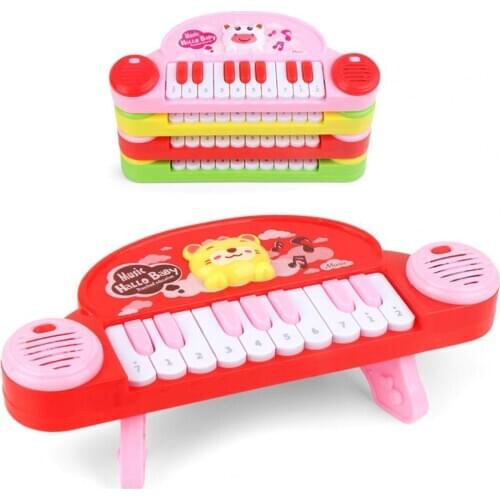 1pcs Random Color Children Cartoon 10-Key Dual-Mode Electronic Piano Musical Instrument Toy Gift