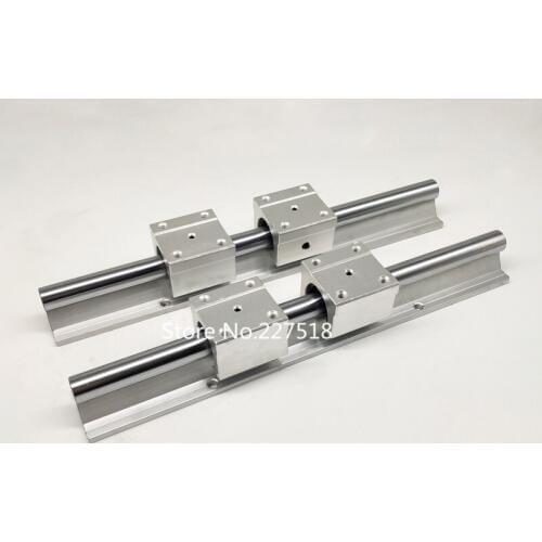12mm linear rail SBR12 400mm 2 pcs and 4 pcs SBR12UU linear bearing blocks for cnc parts 12mm linear guide