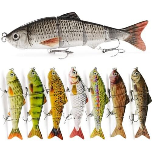 12cm 16.5g lure Multi Jointed Fish Simulation Fishing Lure 4 Segment Multi-section 6# Hook Fishing Tackle