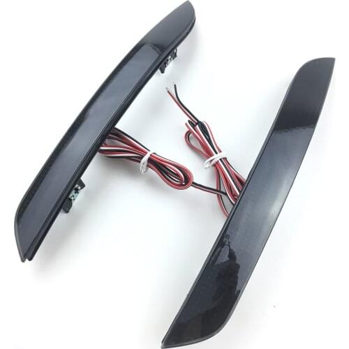 2 x Black Smoked LED Rear Bumper Reflector Light Tail Brake Stop Lamp For 2011-up BMW F10 5 Series 528i 535i 550i
