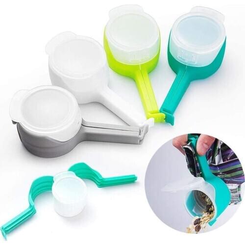 4pcs Seal Pour Food Storage Bag Clip Snack Sealing Clip Keeping Fresh Sealer Clamp Plastic Helper Food Saver Travel Kitchen Tool