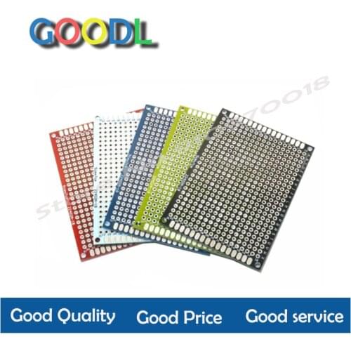 5pcs 5x7cm 5*7 Double Side Prototype PCB diy Universal Printed Circuit Board White Blue Yellow Black Red Green 5x7 cm PCB