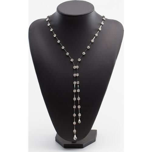 Sweater Chain Skirt Accessories, Rhinestone Pendant ,Luxury Jewelry Wild Sparkling Fashion Necklace CORUIXI H092412