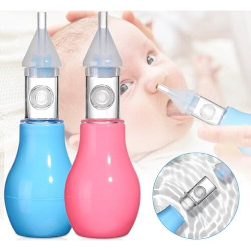 Neonatal Infant Silicone Nasal Aspirator Pump Type Cold Nasal Mucus Cleaner Antibackflow Baby Nasal Aspirator Safe Vacuum Sucker