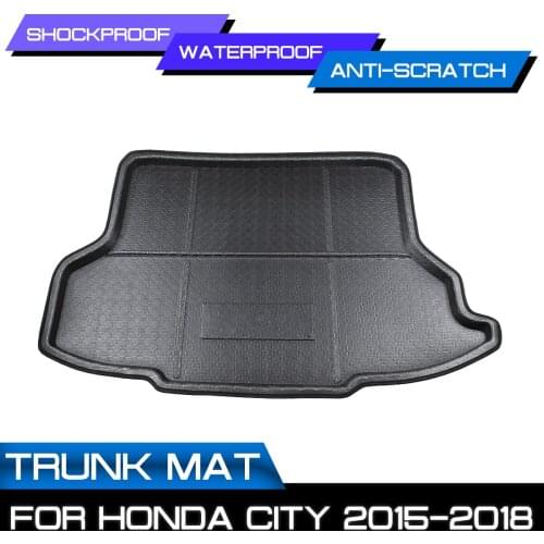 Car Floor Mat Carpet Rear Trunk Anti-mud Cover For Honda CITY 2015 2016 2017 2018