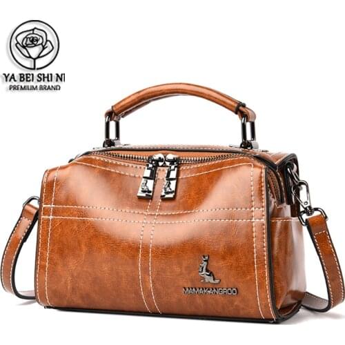 Brand Designer Traveling Backpack Retro Large Capacity Leather Backpacks For Women Vintage CrossbodyTravel School for Girls