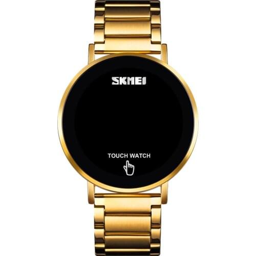 SKMEI Fashion Digital Watch Mens Wristwatches Men Touch Screen Watch LED Waterproof Clock Electronic Clock Male Stainless Steel