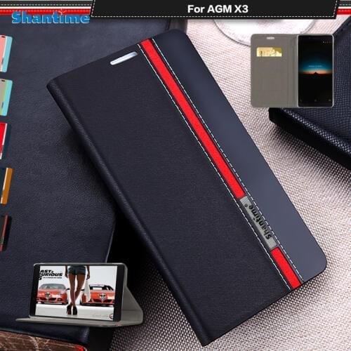Luxury PU Leather Case For AGM X3 Flip Case For AGM X3 Phone Case Soft TPU Silicone Back Cover