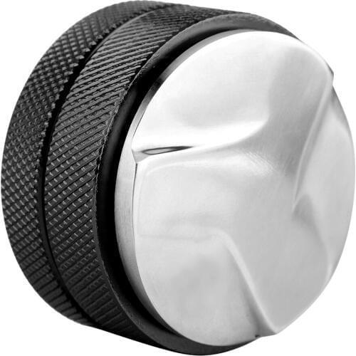 Black 58mm Stainless Steel Base Height Adjustable Coffee Espresso Tamper Smart Quantitative Coffee Powder Filling Tool