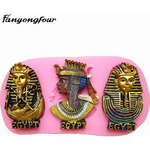 Egypt after Pharaoh colorful chocolate mold silicone mold baking tools, kitchen accessories fondant cake decoration