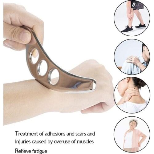 Gua Sha Tool Steel Manual Scraping Massager Skin Care Therapy For Myofascial Tool Physical Tissue Mobiliz Release U6F4