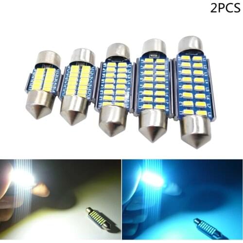 2PCS c5w led CANBUS 28/31/36/39/41mm Festoon C10W bulb 3014 SMD 12V LED reading lamp car Interior Light White Error Free