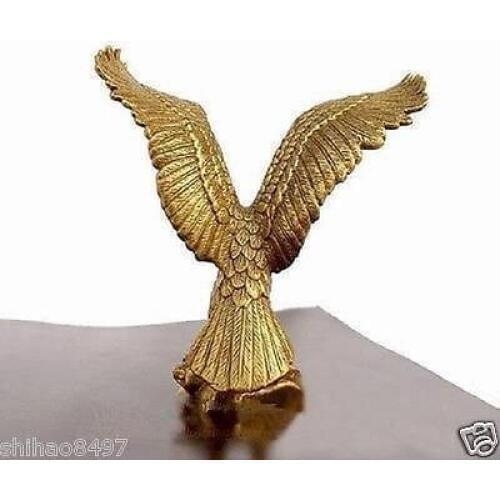 Small BRASS Brass Statue EAGLE/Hawk Figure figurine 4.5" High Garden Decoration 100% real Brass BRASS