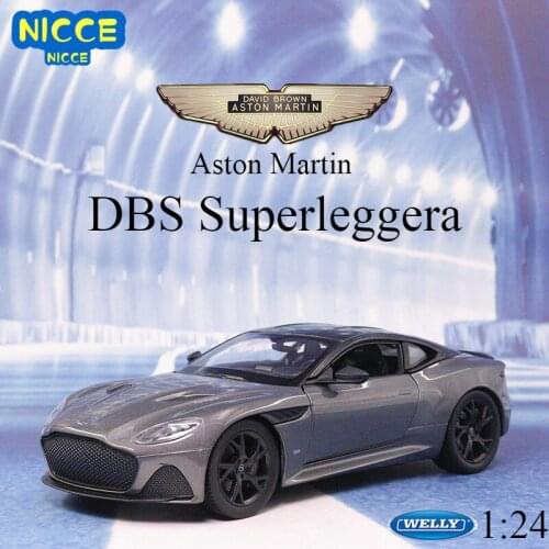 Welly 1: 24 Aston Martin DBS Superleggera Sports Car Simulation Alloy Car Model For Children Gifts