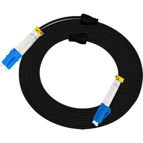 16FT Outdoor Armored 5Meters LC-LC Duplex 9/125 OS1 LC/UPC Single-mode Fiber Optic Cable Patch Cord Jumper LC to LC LC/PC-LC/PC
