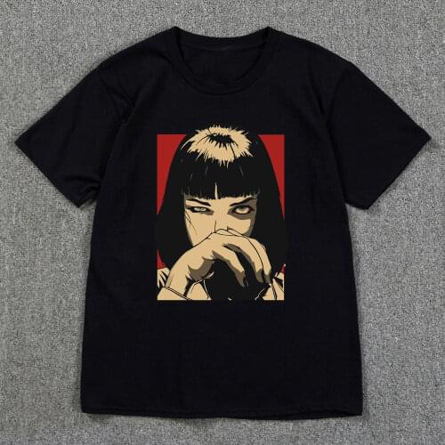 New Fashion Pulp Fiction,Poster Print T Shirt Men Summer Casual 100% Cotton Short Sleeve T-Shirt Tops