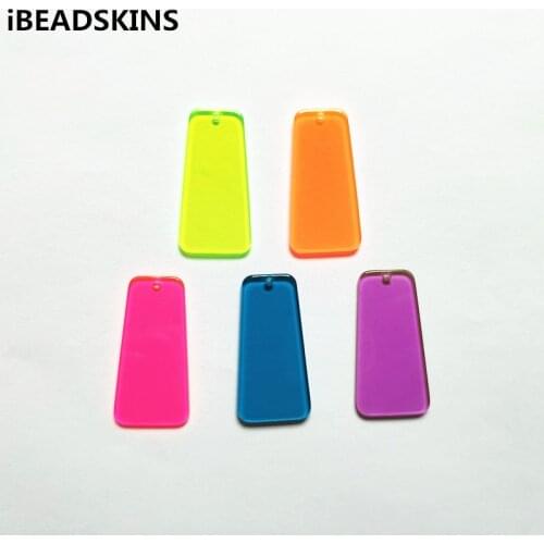 New arrival! 37x19mm 100pcs acrylic Neon effect Trapezoid-shape charms for stud earrings/earrings accessories/Earring parts DIY