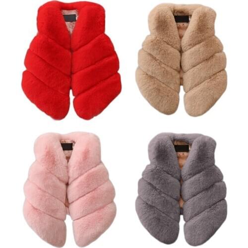 Autumn Winter Girls Clothing Faux Rabbit Fur Baby Girls Jackets Fashion Kids Clothes Children Outwear Coat BC453