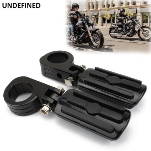 Motorcycle Foot Pegs 32mm 1.25" Highway Bar W/Clamps Mount Footrests For Harley Sportster Dyna GoldWing GL1500