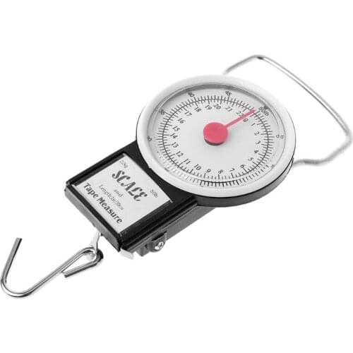 22kg/50lb Portable Hanging Scale Balance Fish Hook Weighing Balance Kitchen With Measuring Tape Measure Fishing Scales Y5JA