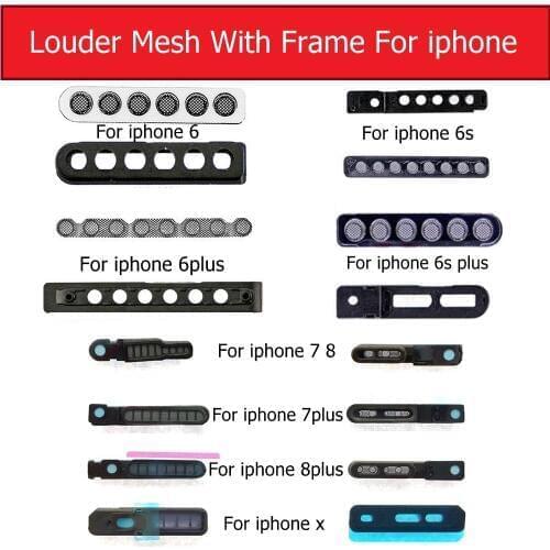 Louder mesh dust-proof Mesh & frame For iPhone X 6 6s 6plus 6splus 7 7 plus Anti Dust Louder-Speaker Replacement Parts