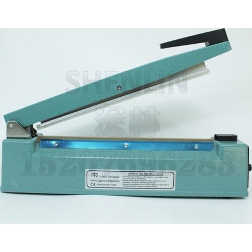 110V Hand held bag sealing machine, aluminum foil package sealer, SF300, metal structure, 300mm sealing width, EU plug packaging
