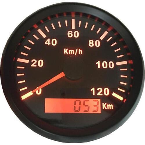 1pc 85mm GPS Speedometers 0-120km/h Speed Indicators Devices Suitable for Auto Ships Agricultural Machinery with GPS Antenna