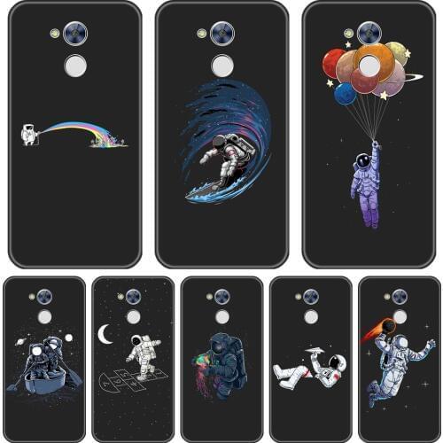 Back Cover For Huawei Honor 4C 5C 6C 6A Pro Astronaut Space Funny Silicone Soft Case For Huawei Honor 4X 5A 5X 6 6X Phone Case