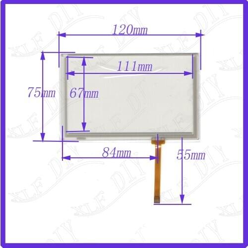 ZhiYuSun M5023A 120*75mm 4 lines resistive touch panel for Car DVD Industrial control M5023A 120*75
