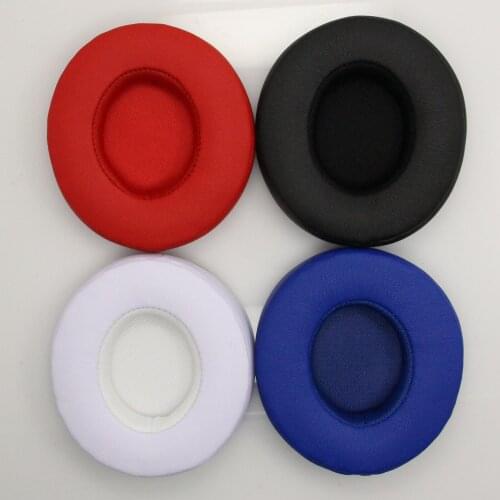1 Pair Replacement Cushion Ear Pads Beat Headphones for Solo 2.0 Wired Leather Noise Block Quiet Soft Earphone