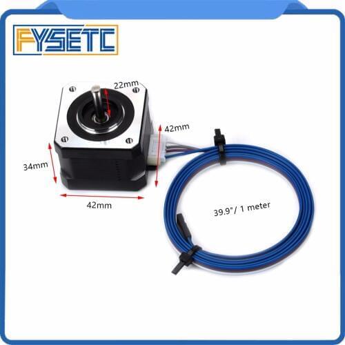 2pcs Nema 17 Stepper 34 Motor 1.8 Stepper Angle 1.5A 2 Phase Body 4-Lead With Cable for 3D Printer Extruder Prusa i3 MK3