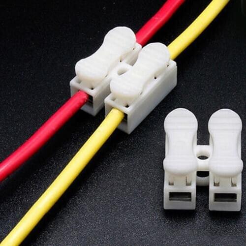30pcs/lot 20x17.5x13.5mm Quick Splice Lock Wire Connectors CH2 2Pins Electrical Cable Terminals