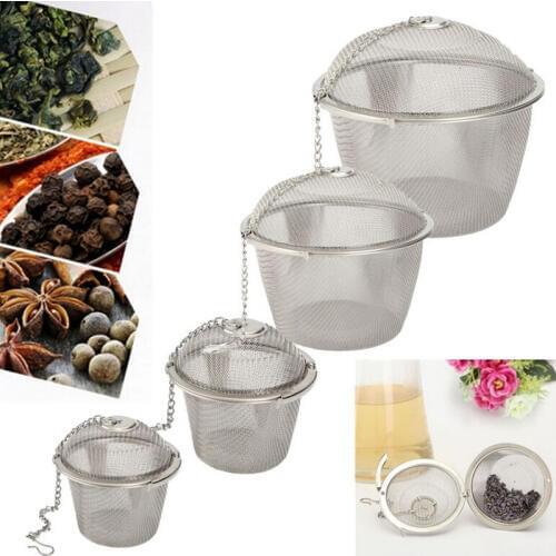 4 Size Stainless Steel Tea Strainer Infuser Tea Locking Ball Tea Spice Mesh Herbal Ball cooking tools