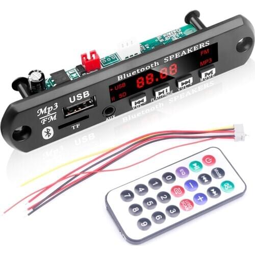 5.5V~12V Car fittings mp3 player Bluetooth MP3 decoder board MP3 card reader MP3 Bluetooth module audio accessories with FM radi