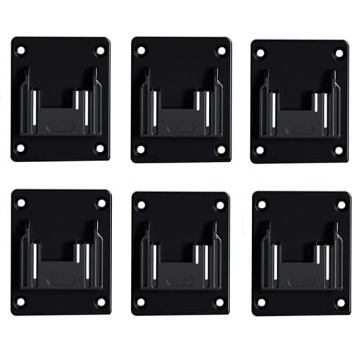 6pc Electric Tool Holder Wall Mount Power Machine Storage Rack for Makita 14.4-18V LXT Electric Drill Power Tool Base Buckle