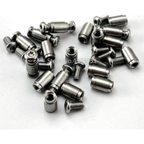 2Pieces Screws Accessories for DIY Folding Knife Support Shaft Screw Folding Knife Backspacer Standoff Tool Making