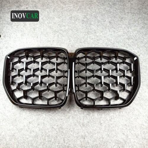 Car Grille For X5 G05 2019+ ABS Diamond Glossy Black Front Kidney Grille Replacement X5 G05 Front Bumper Grill