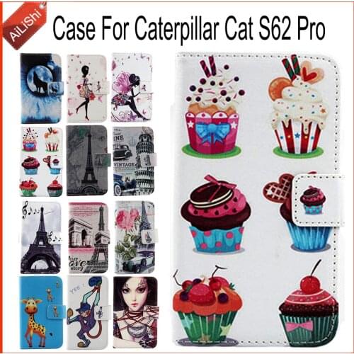 AiLiShi Case For Caterpillar Cat S62 Pro Luxury Flip PU Painted Leather Case Exclusive 100% Special Phone Cover Skin+Tracking