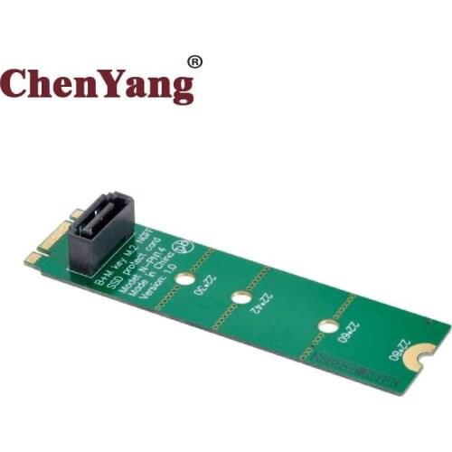Chenyang Motherboard NGFF B/M-key M.2 to Vertical SATA 7pin Hard Disk Drive SSD PCBA Extension Adapter