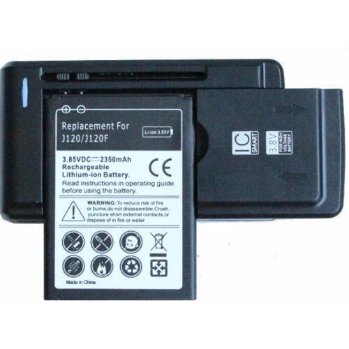 Ciszean 2350mAh EB-BJ120BBE EB-BJ120CBE Replacement Battery + Universal Charger For Samsung Galaxy 2016 Edition J1 J120 SM-J120A