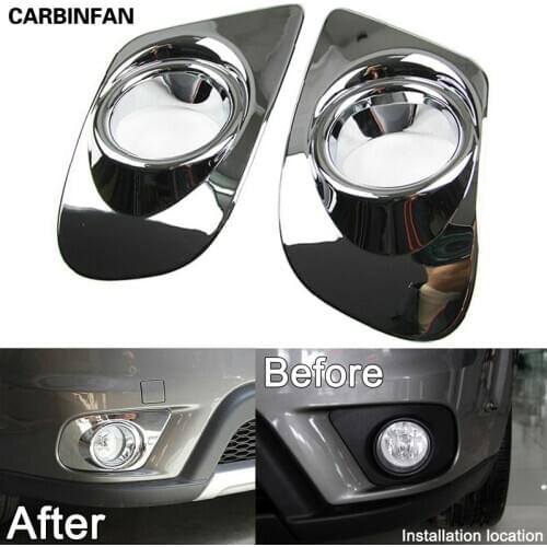 For 2012 2013 Fiat Freemont 12 13 ABS chrome Front fog light cover trim protector frame 2 pcs/set