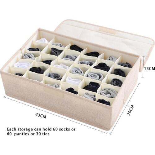 Household Closet Organizer Bathroom Closet Organizer for Socks Briefs Underwear Women Kids Storage Box Foldable Drawer Organizer