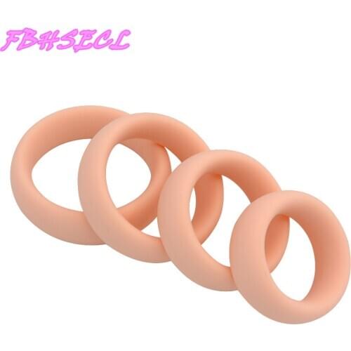 FBHSECL Cock Ring Penis Ring Delay Ejaculation Silicone Sex Toys for Men Adult Products Elastic Male Masturbator Erotic Toys