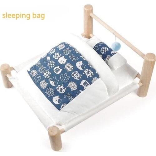 Pet Cat Bed DIY Assembled Orthopedic Lounger Sleeping Bag Kennel Cat Puppy Bed Cushion for Dog Puppy Excursion Outdoor Indoor