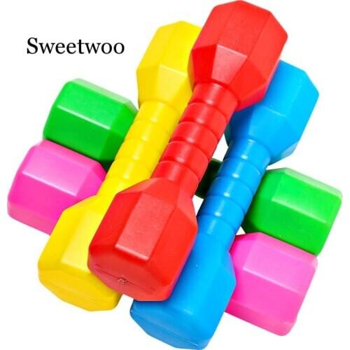 Hot Sale 2 PCS Children Dumbell Outdoor Plastic Fitness Equipment Kids Performance Dancing Tool Sport Exercise Toy Dropshipping