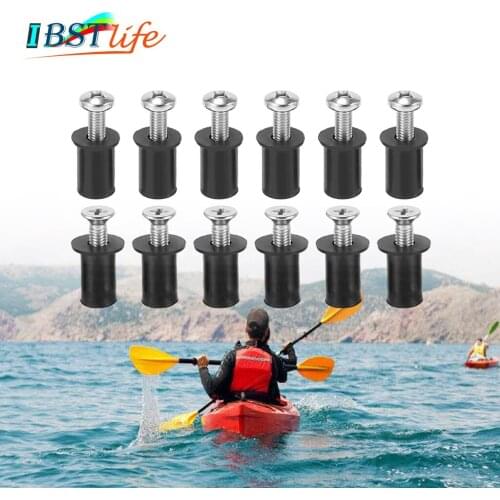 M5 Rubber Well Nuts With Screw Blind Fastener Motorcycle Windscreen Windshield Rivet Kayak Canoe Boat Marine Dinghy Accessories