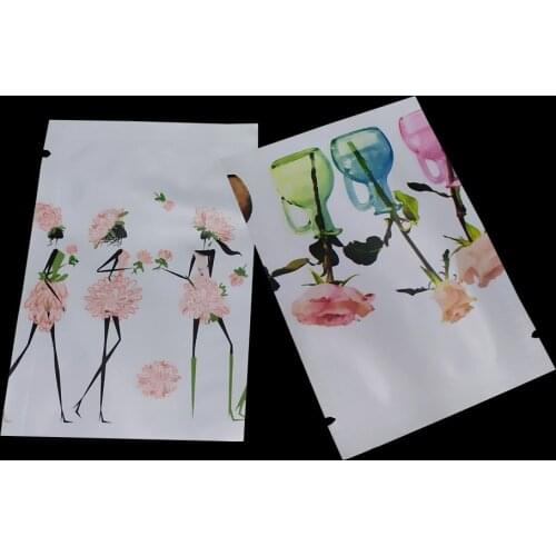 Matte White Pure Aluminum Foil Bag Heat Sealable Open Top Bag Food Snack Sample Vacuum Packaging Bags